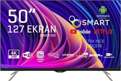 Nm50F352 50" 127 Ekran Uydu Alıcılı 4K Ultra Hd Smart Led Tv