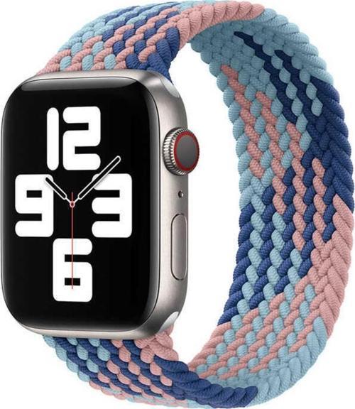 Watch 38mm Braided Solo Loop Contrast Color Medium Saat Kordon Kayış Bileklik Uyumlu