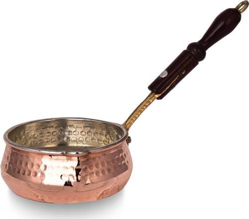Premium Collection Mangali Bakır Sosluk 11cm Ahşap Kulp