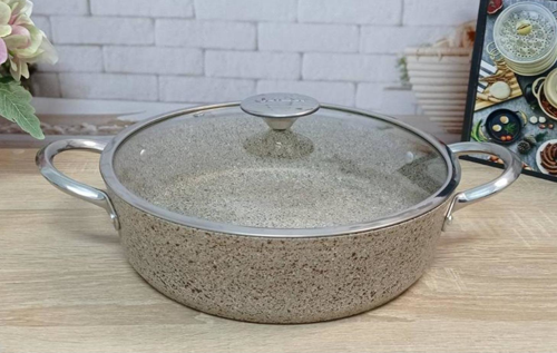 Oms Kum Beji Granit 30 Cm Basık Tencere
