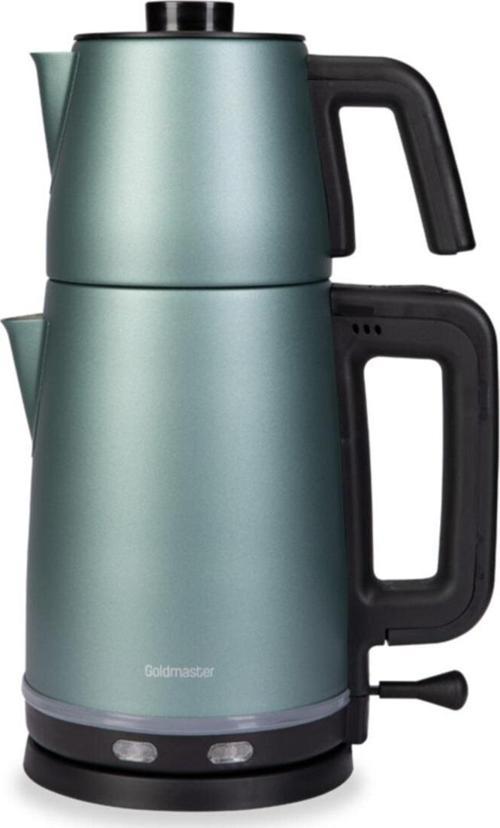 Sefam 2200w Damlatmaz 25 Bardak Kapasiteli Çelik Çay Makinesi Ve Su Isıtıcısı Koyu Yeşil