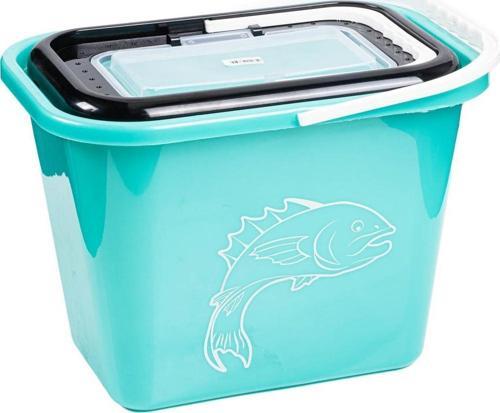 Süzgeçli Balıkçı Kovası 15 lt - Fishack - Su Yeşili - 179
