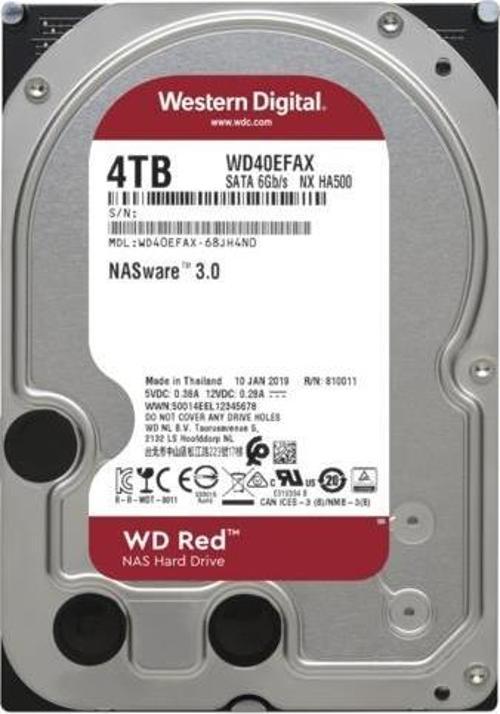 WD 4TB Red WD40EFAX 5400RPM 6GB-s SATA 3.5" NAS Disk Harddisk