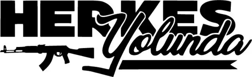 Herkes Yolunda Yazı Sticker 20 x 6 cm
