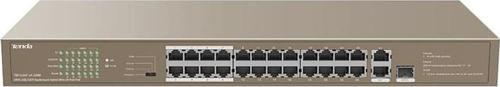 TEF1126P-24-250W 24 Port Poe+ 10-100 Switch Çelik Kasa Rack Mount