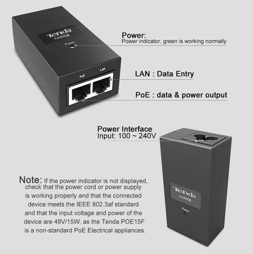 TL-POE15F 10-100 Mbps Poe Enjektör