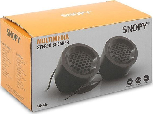 SN-03A 2.0 Siyah 2Wx2 USB Mini Multimedia Speaker