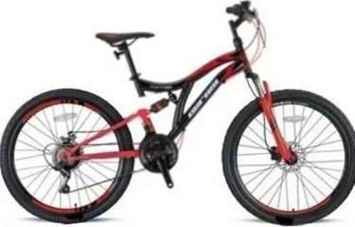 HUNTER - 26" MTB - 21 Vites - M. Disk - Siyah-Kırmızı/Beyaz