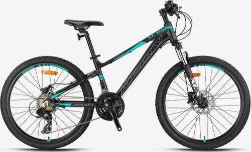 XC 100 - 24" MTB - 13' - 21 Vites - H.DISC - Mat Siyah-Gri/Turkuaz