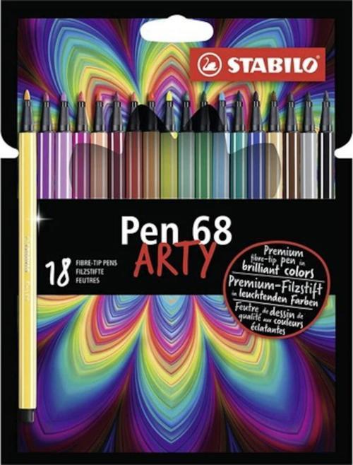 Keçe Uçlu Boya Kalemi Pen 68 Arty 18 Renk