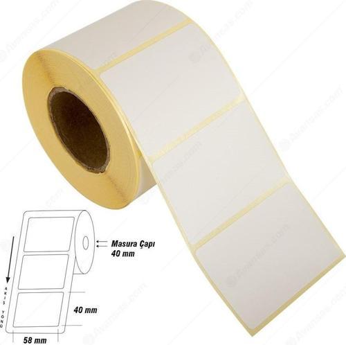 Barkod Etiketi Termal Eco 58x40 MM 40 MM Çap 600 LÜ 1 Lİ