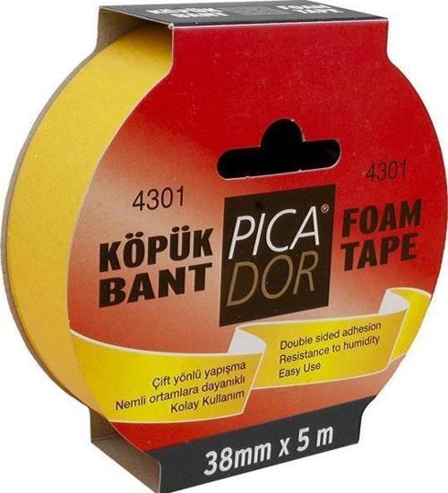 Çift Taraflı Bant Köpük Rulo Askılı 38mmx5m 4301