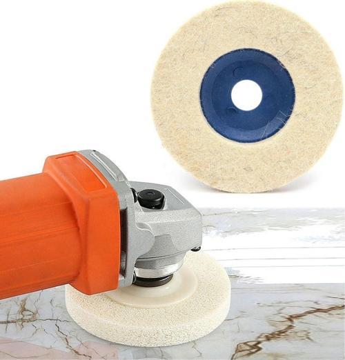 Yün Keçe Diski Sıkıştırılmış Parlatma Keçesi Avuç Taşlama Spiral Için Naturel Yün Keçe Disk 115Mm