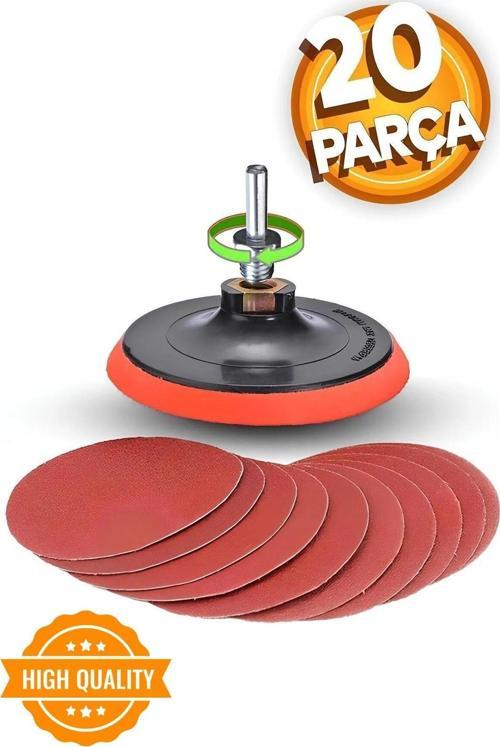 115 Mm Cırt Zımpara Kağıdı El Zımparaları Ucu Seti Matkap Aparatı Avuç Içi Spiral Taşlama 20 Parça