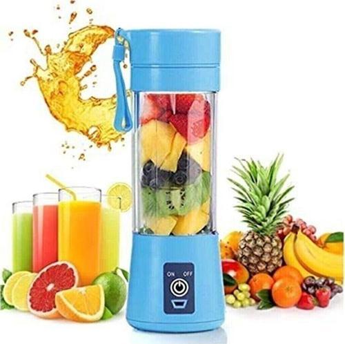 Taşınabilir Şarjlı El Blender Shaker Smootie Hızlı Bebek Maması Hazırlama Aleti 6 Bıçaklı Mavi