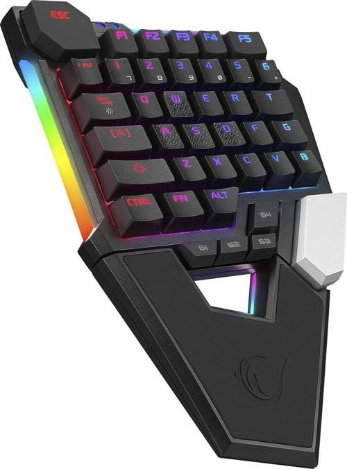 Kb-277 Omnı Siyah Örgülü Type C RGB 6 Farklı Aydınlatma Modu Q Mini Gaming Oyuncu Klavyesi