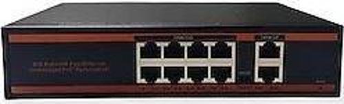 ND1P802LG 8 Port Poe+ 10-100 Mbps 2 Port 10-100-1000 Mbps Uplink Switch 150W
