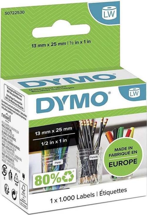 11353 LW Çok Amaçlı Etiket 13mmx25mm  1/2"inç x 1"inç / 1000 li Paket