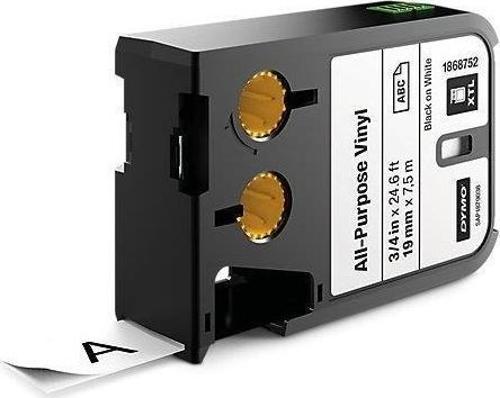 1868752 XTL 19mm x 7metre Beyaz/Siyah Vinil Etiket