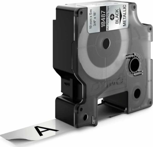 RhinoPRO 18487 Metalik Gri/Siyah Sabit Polyester Şerit 19 mm x 5,5 mt