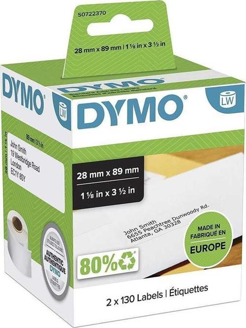 99010 LW Çok Amaçlı Etiket 28x89mm 1-1/8"inç x 3-1/2" inç - 260 lı Paket