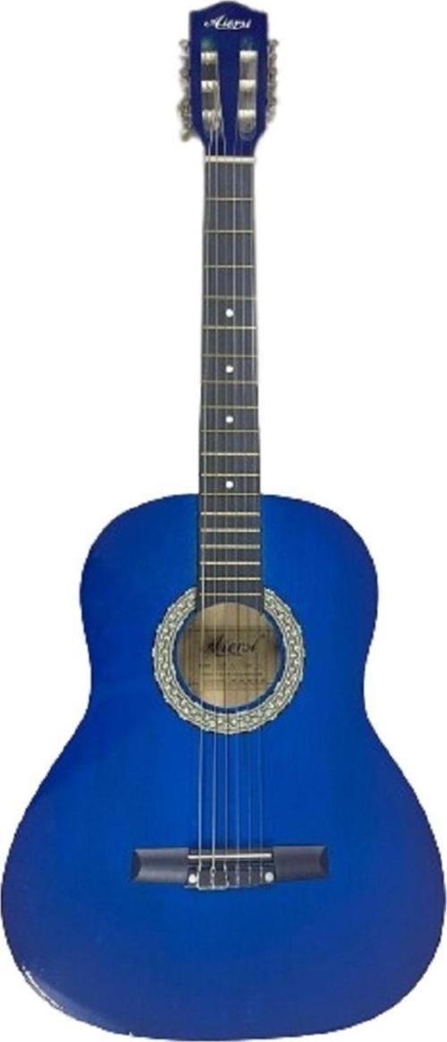 Klasik Gitar 3/4 Boy Mavi Renk Sap Ayarlı Üst Kalite