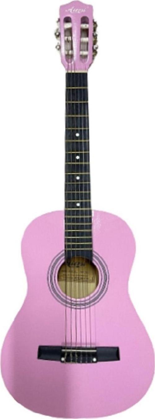 Klasik Gitar 3/4 Boy Pembe Renk Sap Ayarlı Üst Kalite