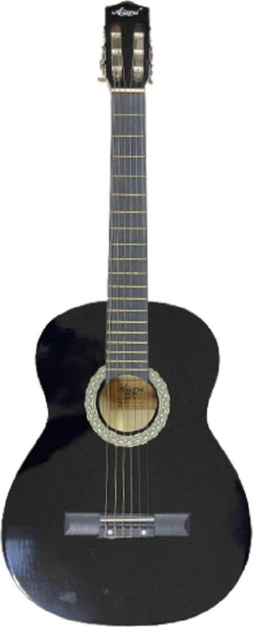 Klasik Gitar Tam Boy 4/4 Siyah Sap Ayarlı Üst Kalite