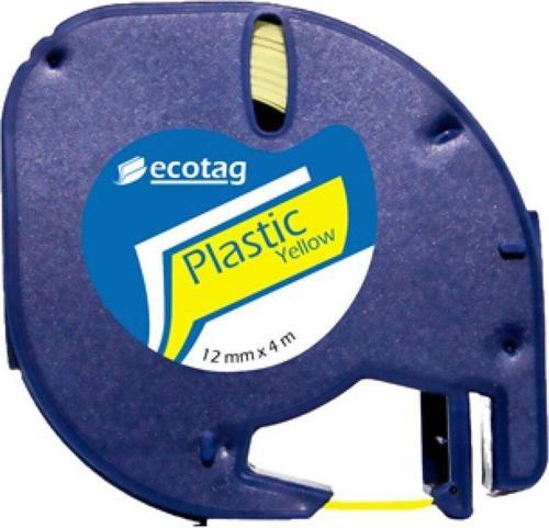 Dymo Muadil Plastik Sarı Etiket 10 Adet 12 mm x 4 m şerit etiket