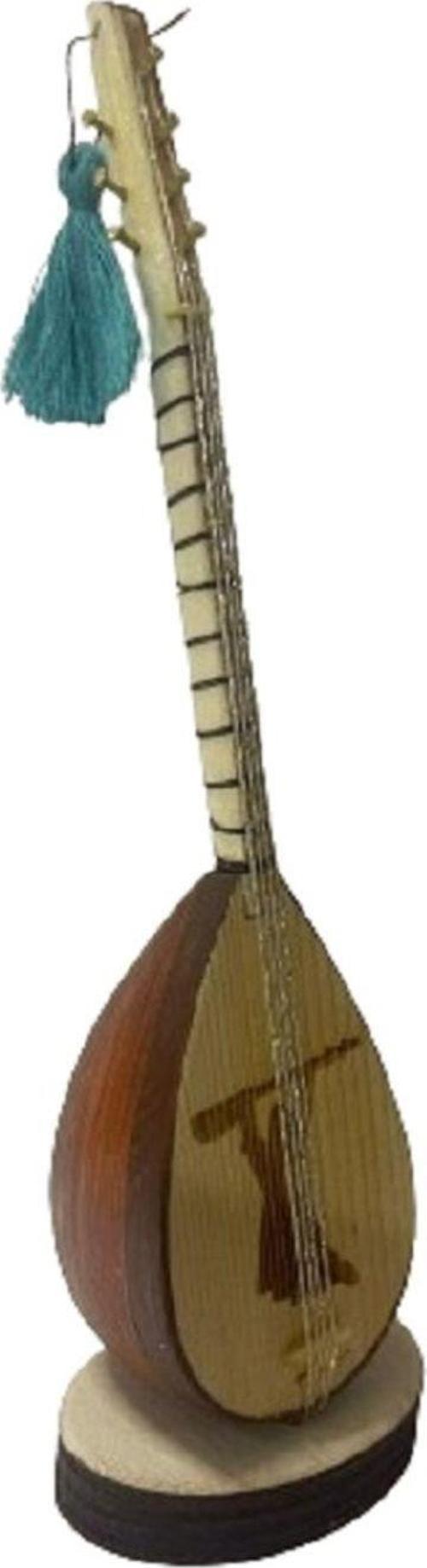 Minyatür Bağlama Saz Masa Üstü Enstrüman Pirsultan Görselli