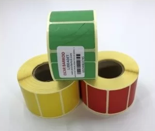 RENKLİ TERMAL BARKOD ETİKETİ 30X50 1.000´Lİ (KIRMIZI)
