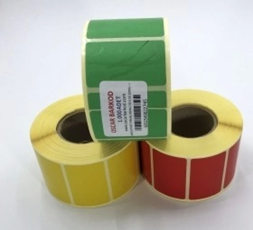 RENKLİ TERMAL BARKOD ETİKETİ 30X50 1000 ADET