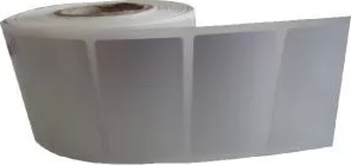 SİLVER MAT BARKOD ETİKETİ 75X100 TEKLİ 500 LÜK SARIM