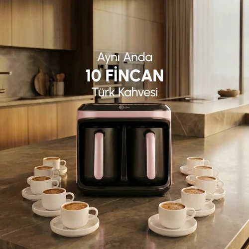 Hatır Hüp Düet Aroma İkili Türk Kahve Makinesi Rosegold