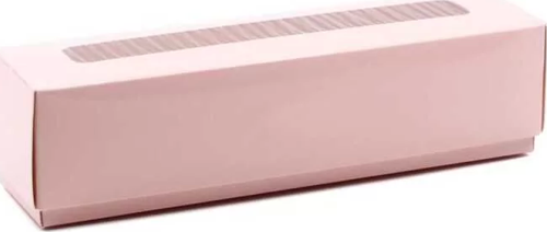 Kapaklı Makaron Kutusu Pembe 5x20x5 cm