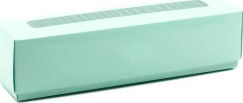 Kapaklı Makaron Kutusu Turkuaz Yeşili 5x20x5 cm