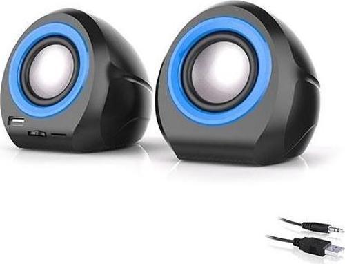 MD-179 Siyah-Mavi Usb+Sd+Fm Radyolu Speaker