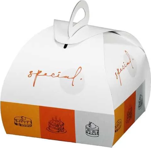 Saplı Tekli Pasta Kutusu - 100 Adet