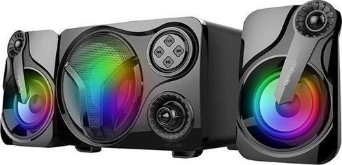 MD-BT28 5W+3W×2 BT,TF Card,USB, FM Radyo Siyah Led Işıklı Speaker