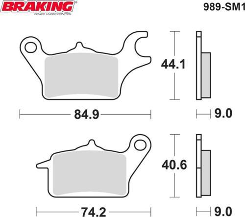 Brakıng Fren Balatası 989sm1 Ön Sol Yamaha Trıcıty Mw125 Mws125 Yarı Metal