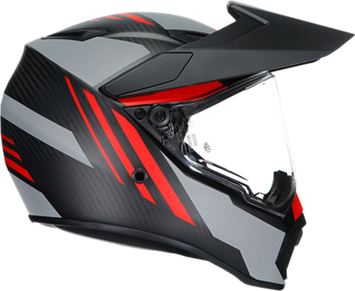 Ax-9 Multı Kapalı Kask Karbon-kırmızı M/L