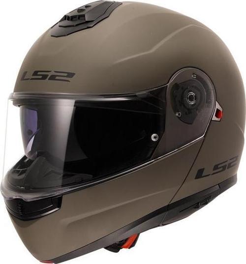 Strobe 2 Çene Açılır Kask Mat Kum LARGE