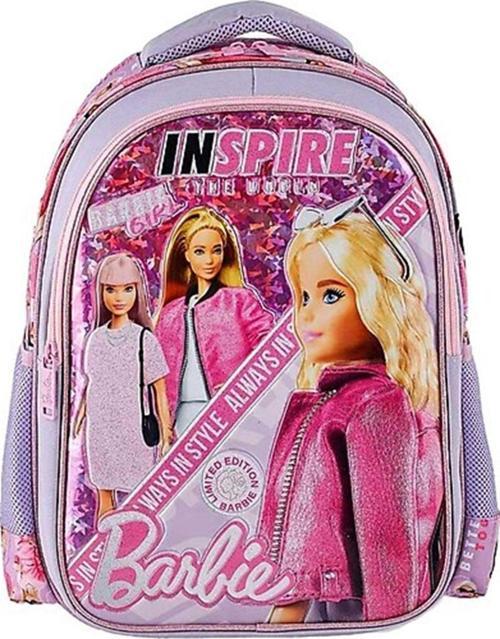 Frocx Lisanslı Pembe Lila Barbie Loft Inspire Kız Çocuk Ilkokul Çantası 33 X 41 X 15cm