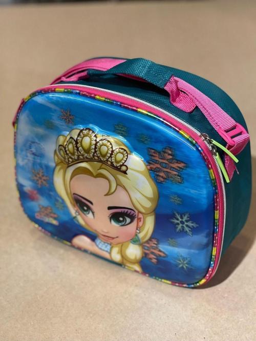 Relaxion Kabartmalı 7d Frozenn Kız Çocuk Elsa Pembe Mavi Okul Beslenme Çantası