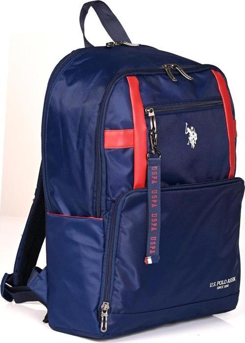 Us POLO Unisex Lacivert Kırmızı Yetişkin Çocuk Okul Sırt Çantası