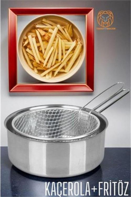 Fritözlü Kaçerola Multi Kullanım Çelik 20 Cm