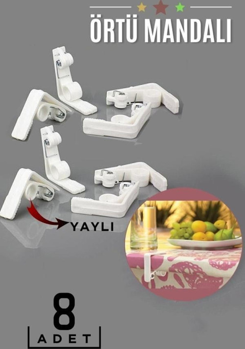 Yaylı Masa Örtüsü Mandalı 8 Adet