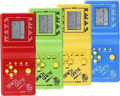 Nostalji Kutulu Atari Oyunu El Tetris Oyunu Sarı.Kırmızı.Mavi.Yeşil