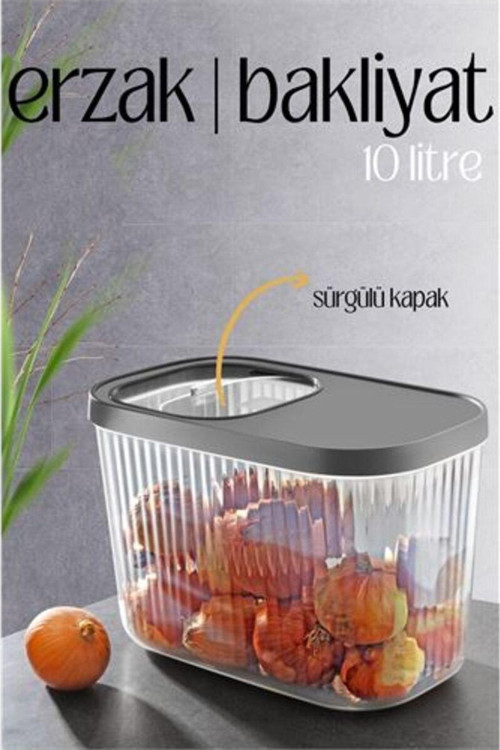 Multibox Erzak Bakliyat Kutusu Sürgülü Kapak 10 Litre