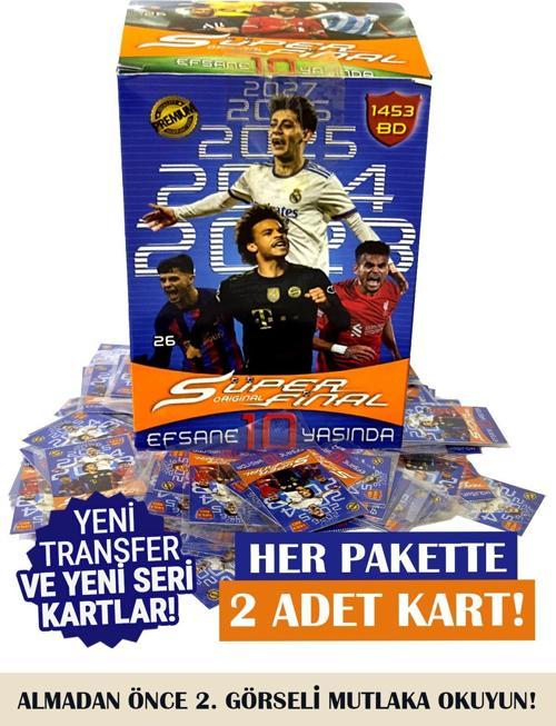 All Star 2023 Son Sezon Orjinal Süper Final Futbolcu Kartları 25 Adet 50 Kart 2023 Oyun Kartlar